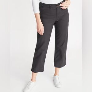 Old Navy Mid-Rise Wide-Leg Crop Chinos